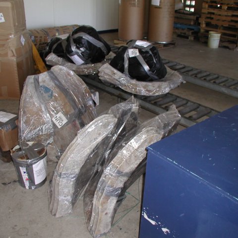 Moulds at edghill industrial estate being prepared to be sh Moulds at edghill industrial estate being prepared to be sh