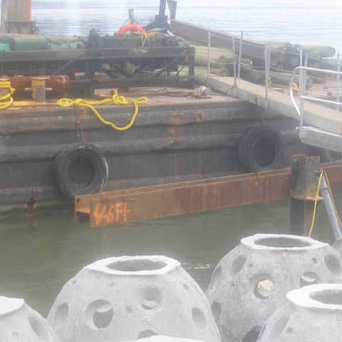 Barge and balls Barge and balls