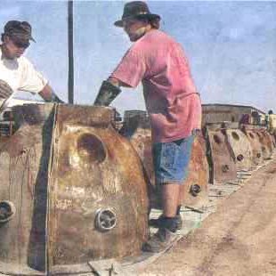 Nags Head Reef Ball Project Sept 2000 at Wanchese Seafood Industrial Park