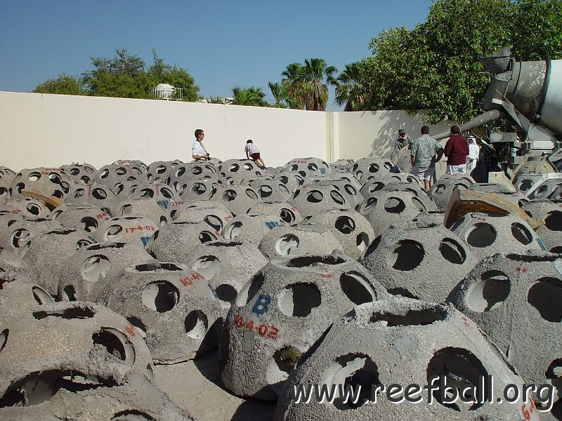 Katar da üretilen Reef Ball lerden görünüm