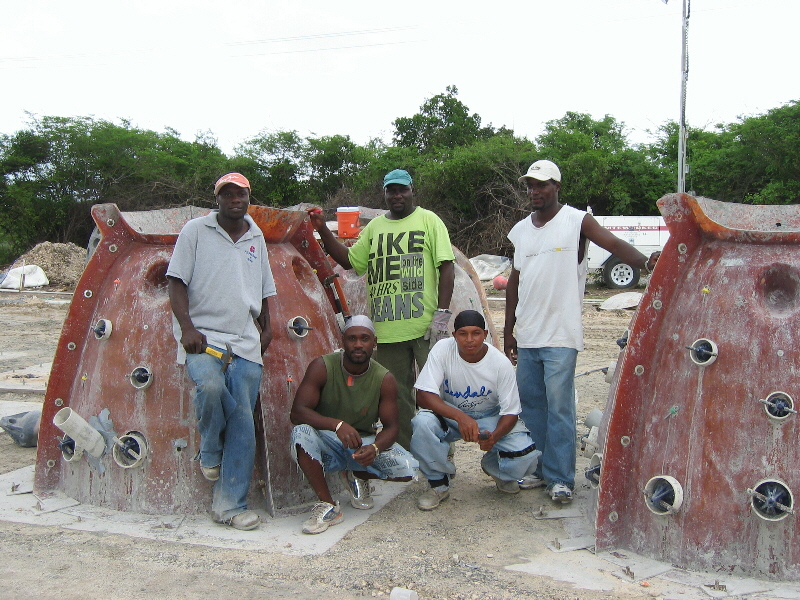 Moldes Sumergidos De la Reef Ball Del 
Rompeolas