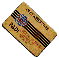 Open Water Diver Certification Card