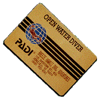 Open Water Diver Certification Card